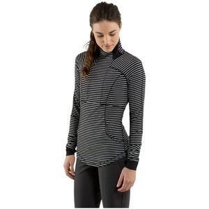 Lululemom Athletica Women’s Base Runner Half Zip Black and White Size 8